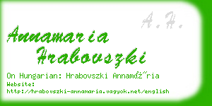 annamaria hrabovszki business card